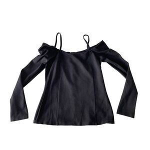 L'Agence REVOLVE Black Top Strappy Shoulder Long Sleeve Womens XS